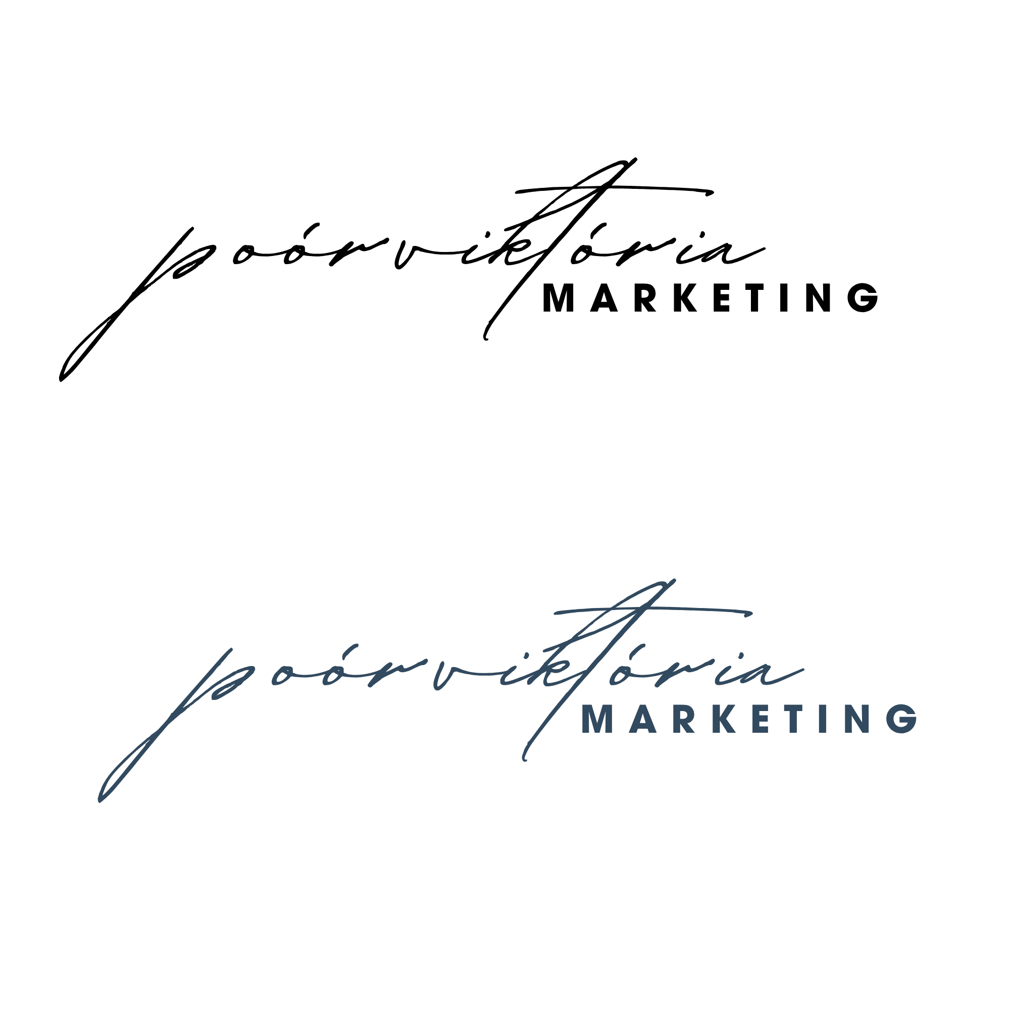 Poór Viktória Marketing eredeti logóváltozatok